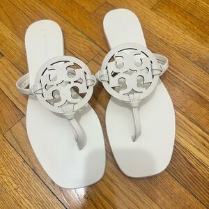 MILLER PATENT All White SANDAL - Tory Burch